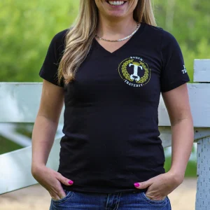 Chandail Noire Colle V Ranch Traversy (Femme)